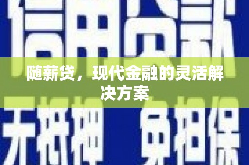 巴音郭楞蒙古随薪贷，现代金融的灵活解决方案