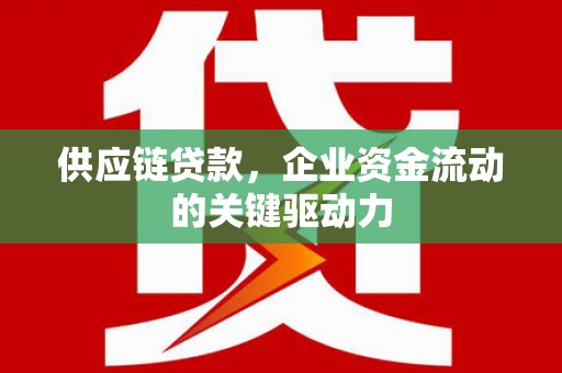 巴音郭楞蒙古供应链贷款，企业资金流动的关键驱动力