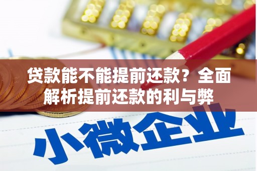 巴音郭楞蒙古贷款能不能提前还款？全面解析提前还款的利与弊
