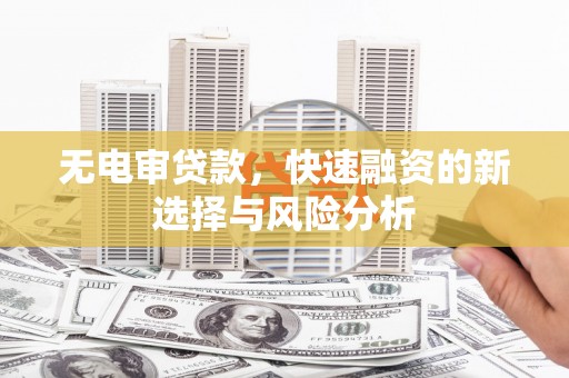 巴音郭楞蒙古无电审贷款，快速融资的新选择与风险分析
