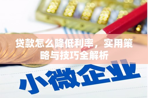 巴音郭楞蒙古贷款怎么降低利率，实用策略与技巧全解析