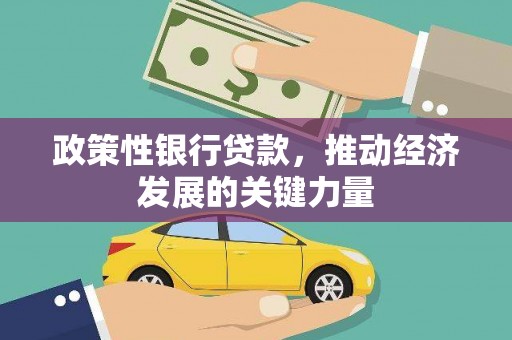 巴音郭楞蒙古政策性银行贷款，推动经济发展的关键力量