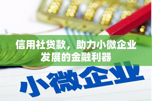 巴音郭楞蒙古信用社贷款，助力小微企业发展的金融利器
