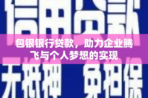 巴音郭楞蒙古包银银行贷款，助力企业腾飞与个人梦想的实现