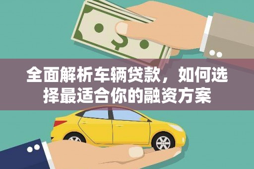 巴音郭楞蒙古全面解析车辆贷款，如何选择最适合你的融资方案