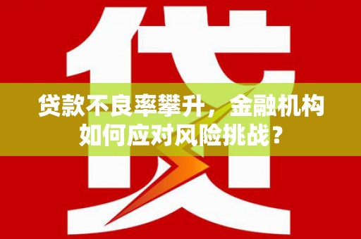 巴音郭楞蒙古贷款不良率攀升，金融机构如何应对风险挑战？